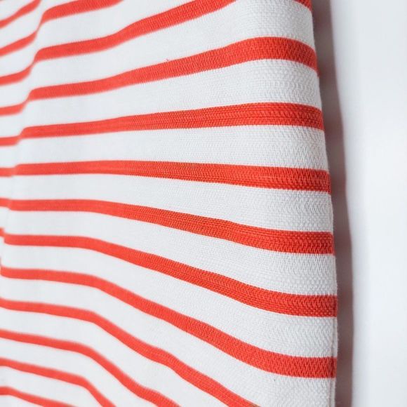 J Crew The Pencil Skirt Red and Cream Striped Size 4 - Picture 2 of 6